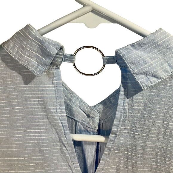 Charlotte Russe Funky Embroidered Button Up, cut out back with ring at nape. Sma - Picture 8 of 11